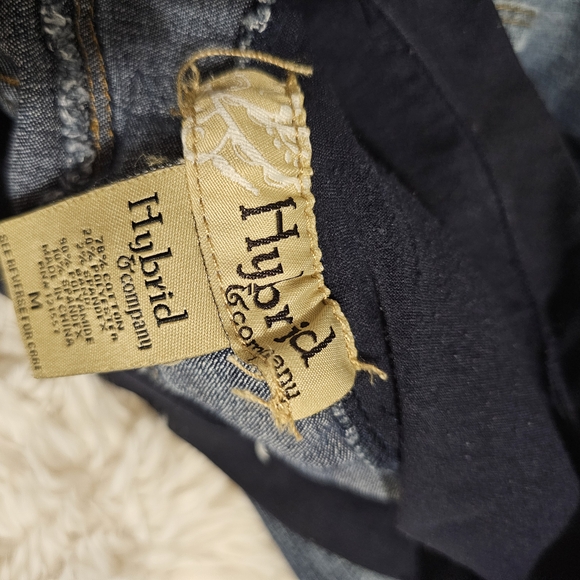 2 Pairs Of Hybrid & Company High Rise Dark Blue Maternity Jeans - Picture 3 of 6